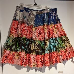 Beautiful colorful knee length skirt